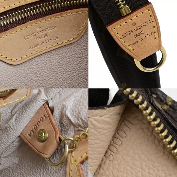 LOUIS VUITTON BUCKET PM Shoulder Tote Bag Monogram Leather Brown M42238 98KA454 - Picture 16 of 16